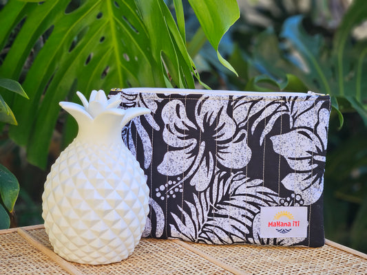 Pochette hibiscus noir