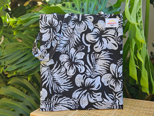 Tote Bag Hibiscus noir