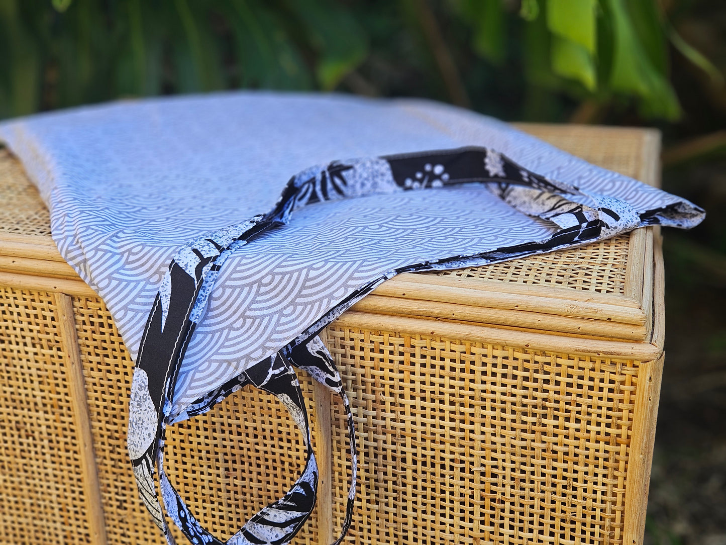Tote Bag Hibiscus noir