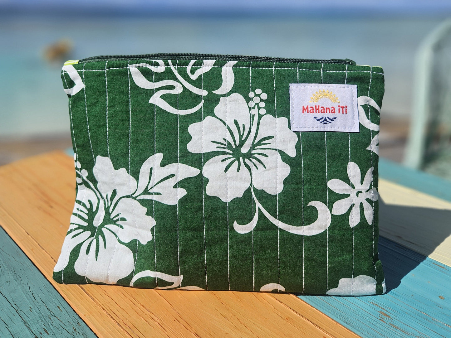 Pochette Hibiscus vert